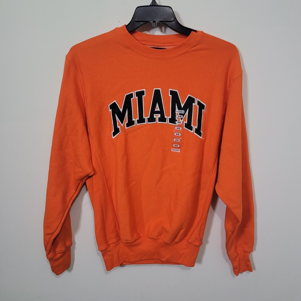 Steve & Barry's Size XS Sweatshirt Miami Crewneck Vintage New Old Stock